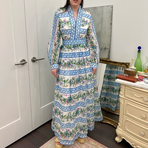 Dresses | Vintage Floral Maxi Dress Gown | Poshmark